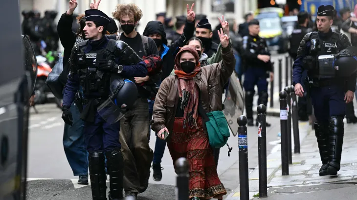 Police Remove Pro-Palestinian Students from Paris’s Sciences Po University